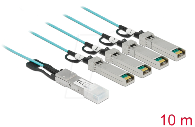 DELOCK 84073 - Kabel QSFP+ Stecker > 4 x SFP+ Stecker 10 m von Delock