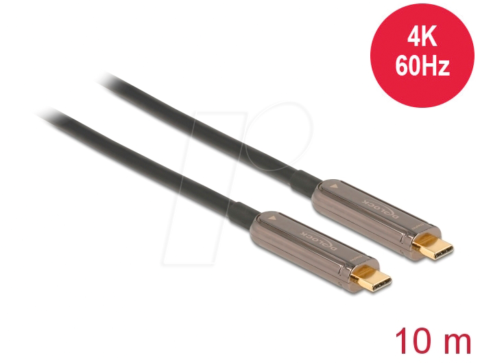 DELOCK 84103 - Aktiv Optisches USB-C™ Video Kabel (AOC), 4K 60Hz, 10 m von Delock
