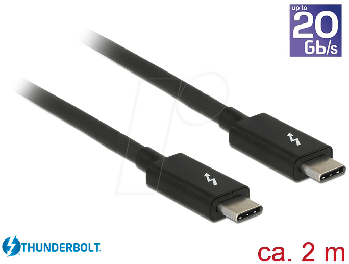 DELOCK 84847 - Kabel Thunderbolt 3 USB-C Stecker > USB-C Stecker 2 m DELOCK 84847 - Kabel Thunderbolt 3 USB-C Stecker > USB-C Stecker 2 m von Delock
