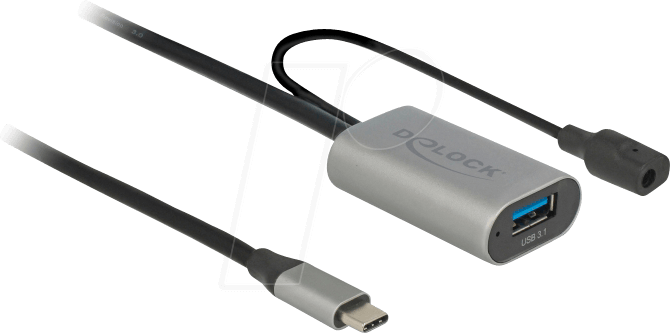 DELOCK 85391 - Aktives USB 5 Gb/s Verlängerungskabel USB Type-C > USB-A 5 m von Delock