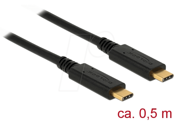 DELOCK 85529 - Kabel USB 10 Gb/s C-Stecker > C-Stecker 5 A 0,5 m DELOCK 85529 - Kabel USB 10 Gb/s C-Stecker > C-Stecker 5 A 0,5 m von Delock