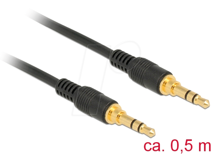 DELOCK 85545 - Kabel Klinke, 3,5 mm, 0,5 m von Delock