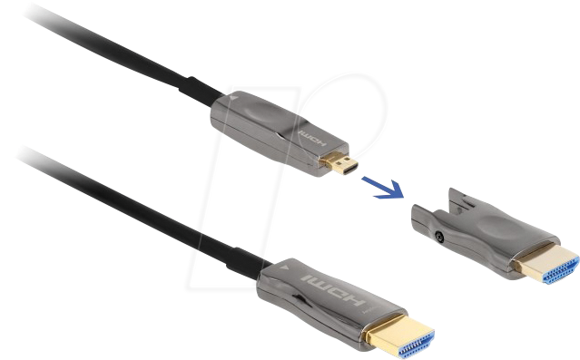 DELOCK 86006 - Aktiv Optisches HDMI Kabel (AOC), 5 in 1, 8K 60 Hz, 15m von Delock