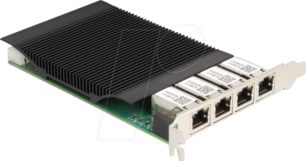 DELOCK 86068 - Netzwerkkarte, PCI Express, Gigabit Ethernet, 4x RJ45, PoE+ von Delock