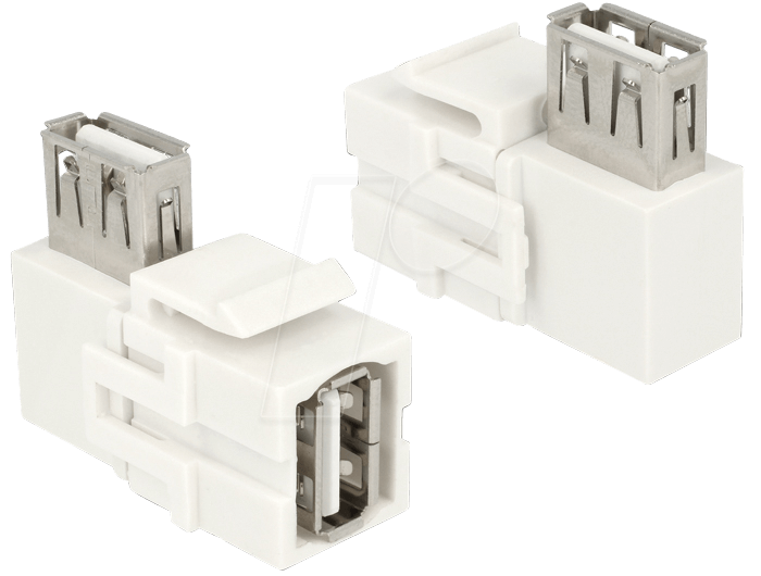 DELOCK 86364 - Keystone Modul USB 2.0 A-Buchse / Buchse 90° von Delock