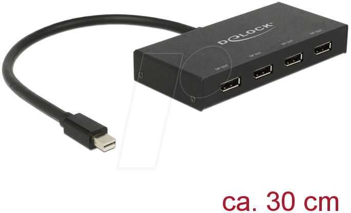 DELOCK 87693 - Splitter DisplayPort 1.2  >  4 x DisplayPort out 4K von Delock