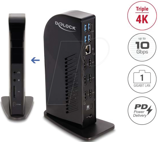 DELOCK 88051 - Dockingstation/Port Replicator, USB 3.2 Gen2 Typ-C von Delock