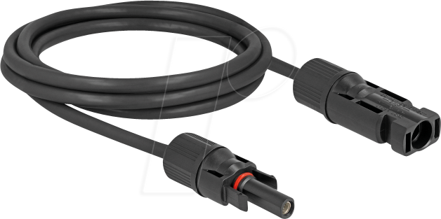 DELOCK 88236 - DL4 Solar Kabel - Stecker/Buchse, Ø 5 mm, 2 m, schwarz von Delock