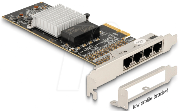 DELOCK 88606 - Netzwerkkarte, PCI Express, 4x Gigabit Ethernet von Delock