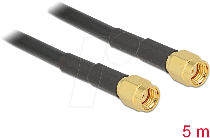 DELOCK 88657 - HF Antennenkabel, RP-SMA Stecker > RP-SMA Stecker, 5 m DELOCK 88657 - HF Antennenkabel, RP-SMA Stecker > RP-SMA Stecker, 5 m von Delock