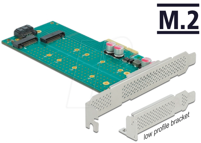 DELOCK 89047 - Konverter PCIe x4 > 2 x M.2 NVMe von Delock