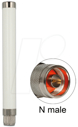 DELOCK 89633 - LoRa 868 MHz Antenne N Stecker 1,89 dBi omnidirektional starr ou von Delock