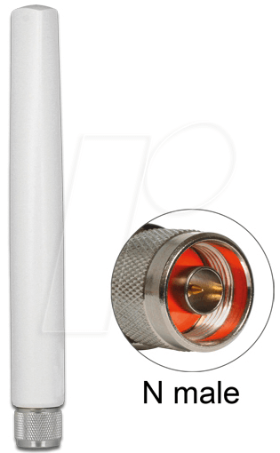 DELOCK 89637 - LoRa 868 MHz Antenne N Stecker 2,09 dBi omni starr outdoor von Delock
