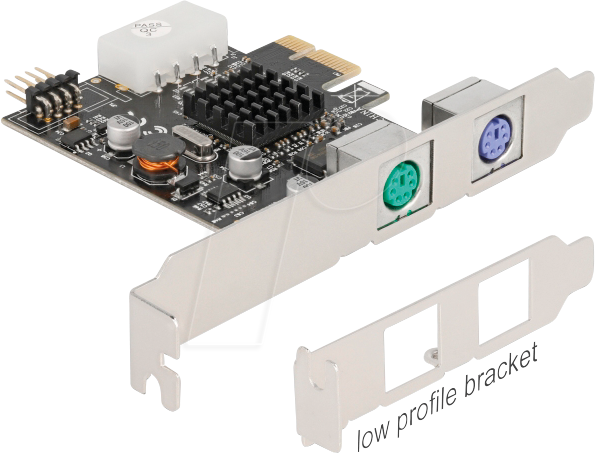 DELOCK 90049 - PCIe x1 > extern 2x PS/2, intern 1x USB 2.0 von Delock