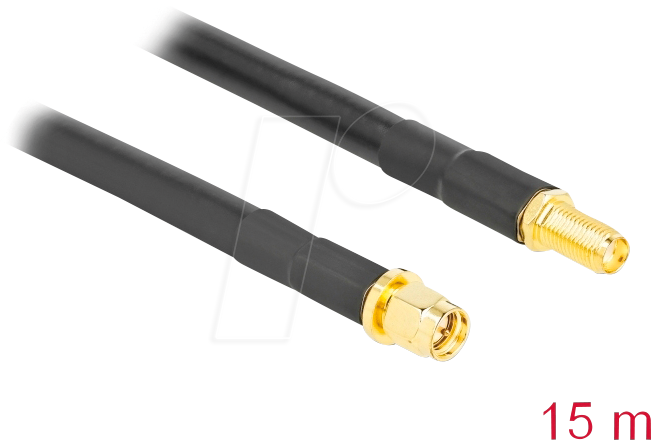 DELOCK 90463 - SMA Stecker zu SMA Buchse LMR/CFD300 15 m von Delock