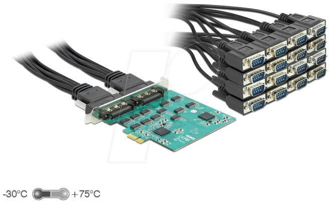 DELOCK 90501 - PCIe x1 Karte > 16x Seriell RS-232, ESD von Delock
