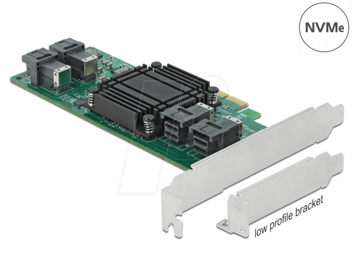 DELOCK 90585 - PCIe x8 > 4 x SFF-8643 NVMe von Delock