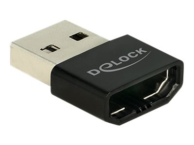 DELOCK Adapter HDMI-A Buchse > USB Typ-A Stecker schwarz von Delock