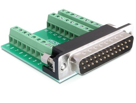 DELOCK Adapter Terminalblock 27Pin -> D-Sub25 Stecker DELOCK Adapter Terminalblock 27Pin -> D-Sub25 Stecker von Delock