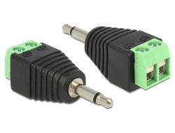 DELOCK Adapter Terminalblock 2Pin -> 3,5mm Klinke Stecker von Delock