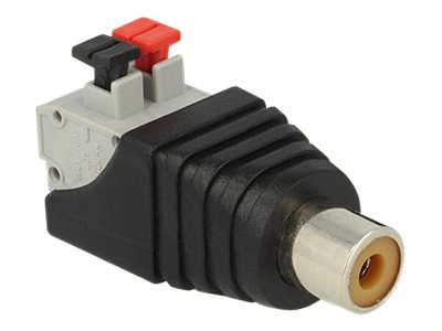 DELOCK Adapter Terminalblock 2Pin -> Cinch Buchse Drucktaste DELOCK Adapter Terminalblock 2Pin -> Cinch Buchse Drucktaste von Delock