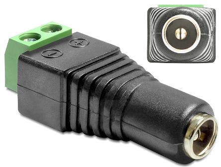 DELOCK Adapter Terminalblock 2Pin -> DC 2,1 x 5,5mm Buchse DELOCK Adapter Terminalblock 2Pin -> DC 2,1 x 5,5mm Buchse von Delock