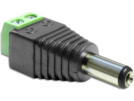 DELOCK Adapter Terminalblock 2Pin -> DC 2,1 x 5,5mm Stecker von Delock