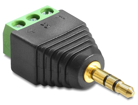 DELOCK Adapter Terminalblock 3Pin -> 3,5mm Klinke Stecker von Delock