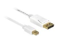 DELOCK Displayport Kabel mini DP -> DP St/St 2.00m weiß 4K von Delock