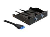 DELOCK FrontPanel 3,5 2x USB3.0 inkl 5,25 Blende von Delock