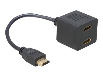 DELOCK HDMI Adapter A -> 2x A St/Bu 0.20m DELOCK HDMI Adapter A -> 2x A St/Bu 0.20m von Delock