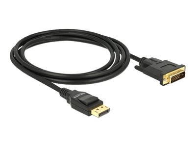 DELOCK Kabel DP 1.2 -> DVI (24+1) St/St 2.0m schwarz von Delock