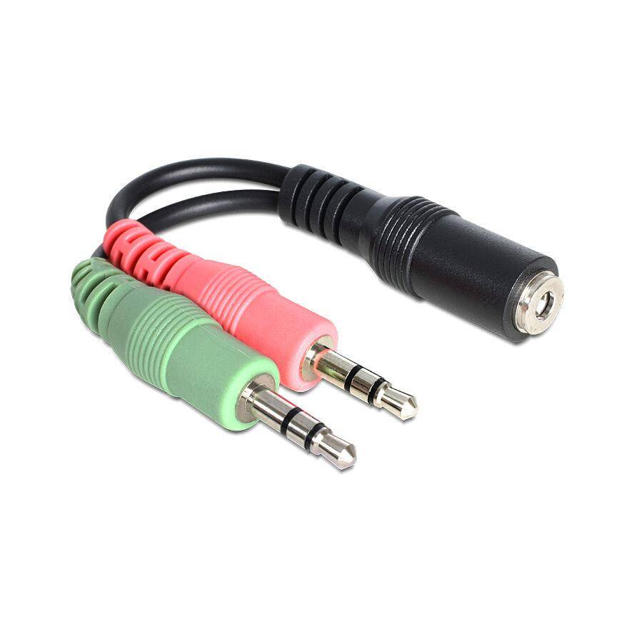 DELOCK Klinke Adapter 3,5mm 4pin -> 2x 3,5mm Bu/St DELOCK Klinke Adapter 3,5mm 4pin -> 2x 3,5mm Bu/St von Delock