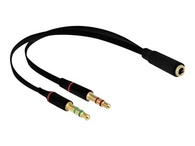 DELOCK Klinkenadapter 3,5mm -> 2x 3,5mm Bu/St 0.20m von Delock