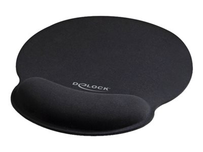 DELOCK Mauspad mit Handballenauflage rund schwarz DELOCK Mauspad mit Handballenauflage rund schwarz von Delock
