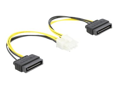 DELOCK Stromkabel 2 x SATA 15 Pin Stecker zu 8 Pin EPS Stec DELOCK Stromkabel 2 x SATA 15 Pin Stecker zu 8 Pin EPS Stec von Delock