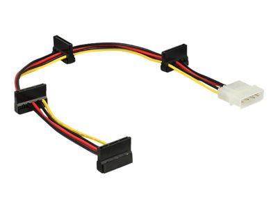 DELOCK Stromkabel Molex 4Pin -> 4x SATA 15 Pin  St/Bu 0.40m von Delock