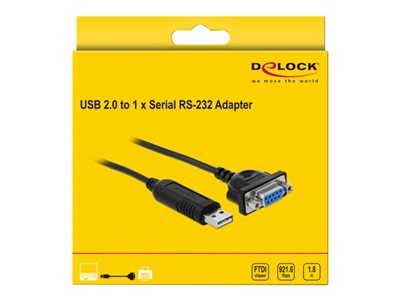 DELOCK USB 2.0 zu Seriell RS-232 Adapter mit Steckergehäuse DELOCK USB 2.0 zu Seriell RS-232 Adapter mit Steckergehäuse von Delock