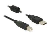 DELOCK USB Kabel A -> B St/St 0.50m schwarz von Delock