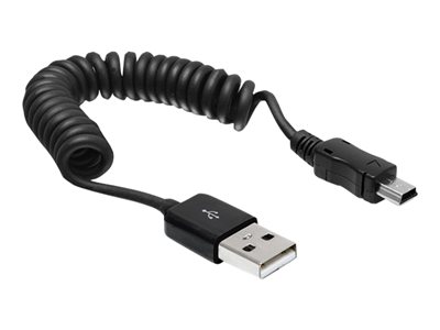 DELOCK USB Kabel A -> Mini-B St/St 0.20m-0.60m Spiral von Delock