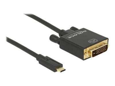 DELOCK USB-Kabel Typ C -> DVI(24+1) St/Bu 4K 30 Hz 1,0m sw von Delock