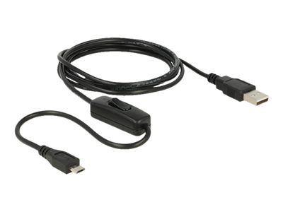 DELOCK USB Kabel micro B -> A St/St 1.50m Ein/Aus-Sch von Delock