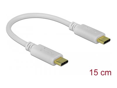 DELOCK USB Type-C Ladekabel 15 cm PD 100 W weiß von Delock