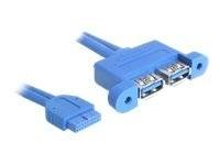 DELOCK USB3.0 Kabel Pinheader 19pin -> 2x A Bu/Bu 0.4 DELOCK USB3.0 Kabel Pinheader 19pin -> 2x A Bu/Bu 0.4 von Delock