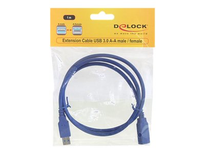 DELOCK USB3.0 Verl. A -> A St/Bu 1.00m blau von Delock