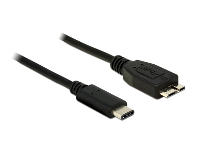 DELOCK USB3.1 Kabel C -> micro B St/St 1.00m schwarz von Delock