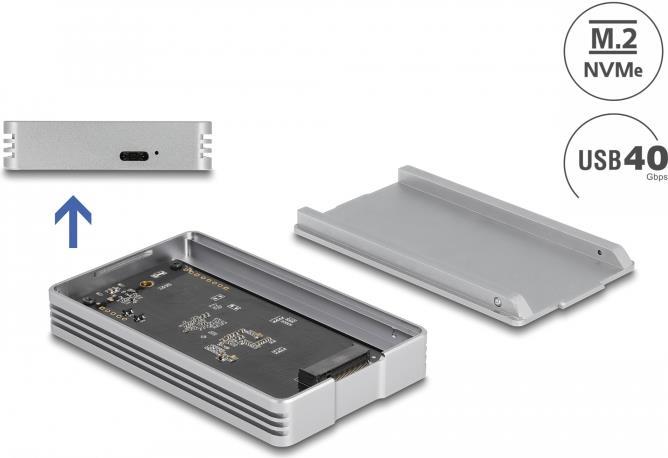 DeLOCK 42018 Speicherlaufwerksgeh�use SSD-Geh�use Silber M.2 (42018) von Delock