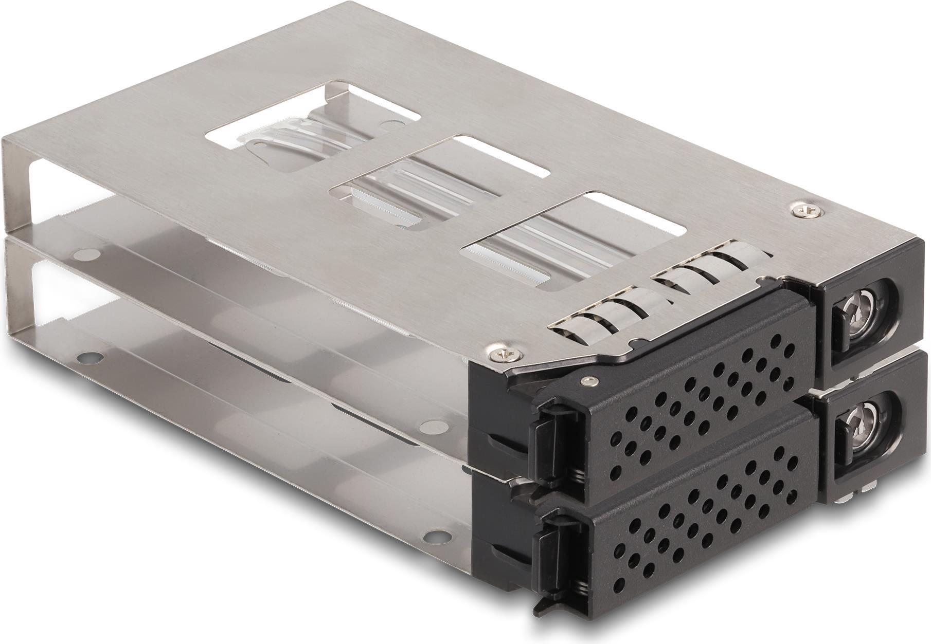DeLOCK 47011 Hard Drive Backplane 2x 2.5  Speicherlaufwerkbehälter Schwarz (47011) von Delock