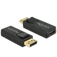 DeLOCK 4K Passive - Video- / Audio-Adapter - DisplayPort / HDMI - DisplayPort (M) - HDMI, 19-polig (W) - (DisplayPort 1,2) - Schwarz (65571) von Delock