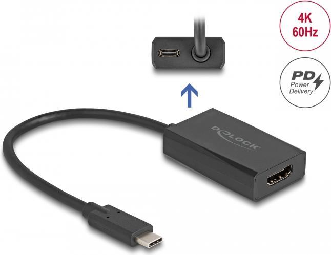 DeLOCK 61058 Videokabel-Adapter 0,15 m USB Typ-C HDMI Schwarz (61058) von Delock
